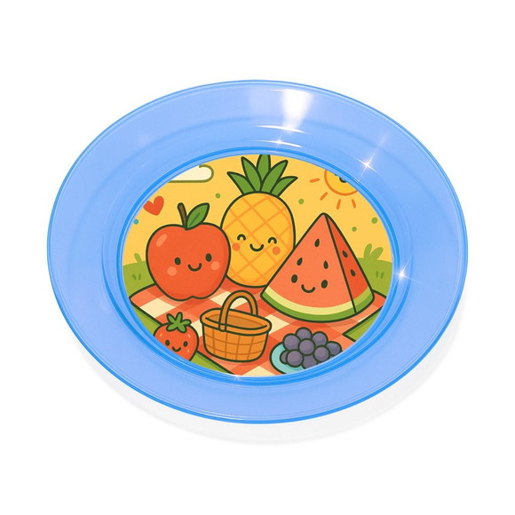 Prato Acrílico Personalizado Festa Piquenique das Frutas - Imagem 2