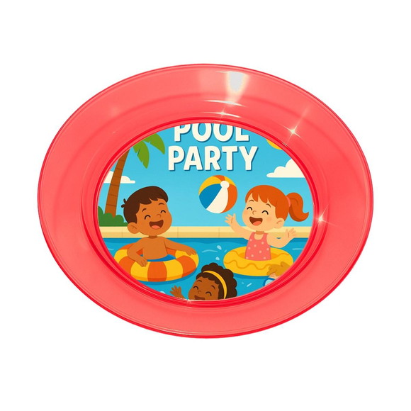 Prato Acrílico Personalizado Festa Pool Party - Imagem 5