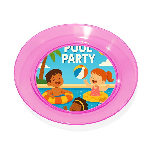 Prato Acrílico Personalizado Festa Pool Party - Imagem 3