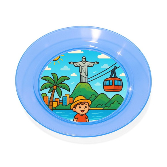 Prato Acrílico Personalizado Festa Rio de Janeiro - Imagem 2