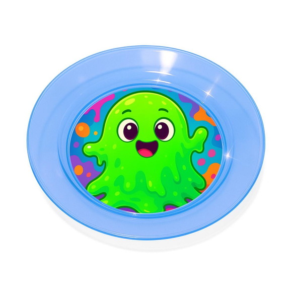 Prato Acrílico Personalizado Festa Slime - Imagem 2