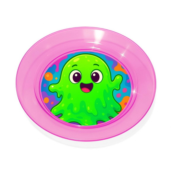 Prato Acrílico Personalizado Festa Slime - Imagem 3