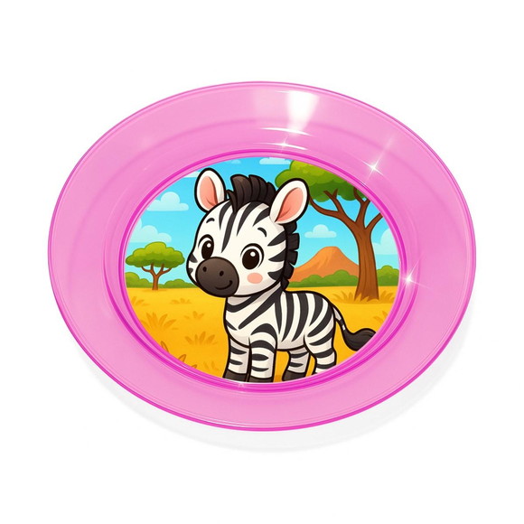 Prato Acrílico Personalizado Festa Zebra Baby - Imagem 3
