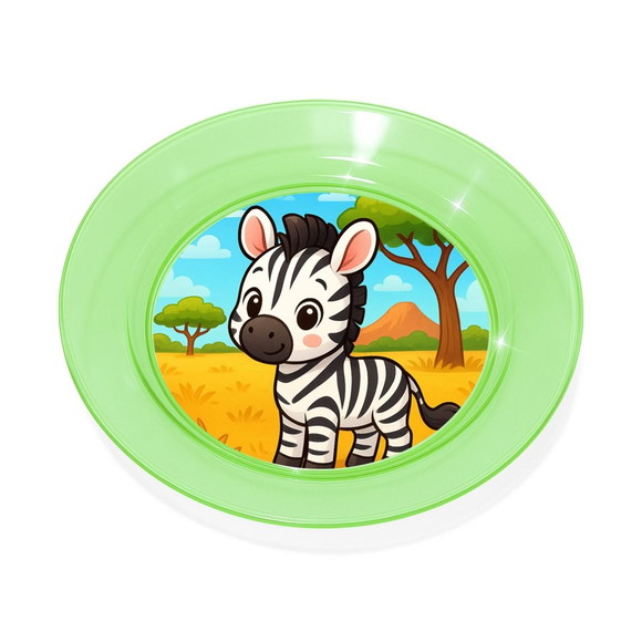 Prato Acrílico Personalizado Festa Zebra Baby - Imagem 4