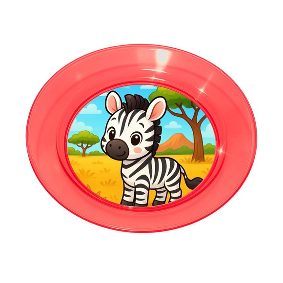 Prato Acrílico Personalizado Festa Zebra Baby - Imagem 5