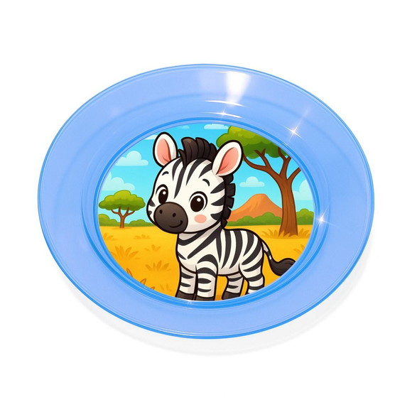 Prato Acrílico Personalizado Festa Zebra Baby - Imagem 2