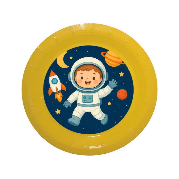 Prato de Papel Personalizado Astronauta