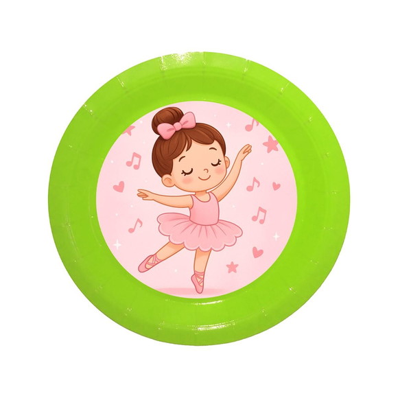 Prato de Papel Personalizado Bailarina - Imagem 3