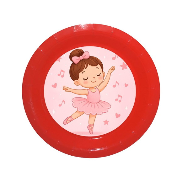 Prato de Papel Personalizado Bailarina - Imagem 5