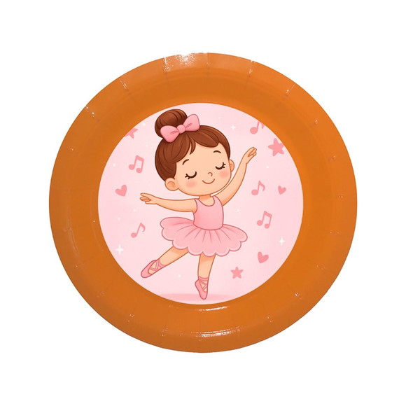 Prato de Papel Personalizado Bailarina - Imagem 2