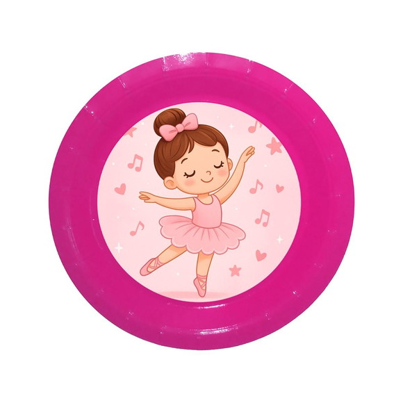 Prato de Papel Personalizado Bailarina - Imagem 4