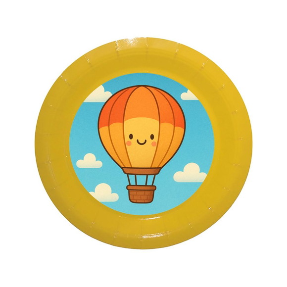 Prato de Papel Personalizado Balão de Ar Quente