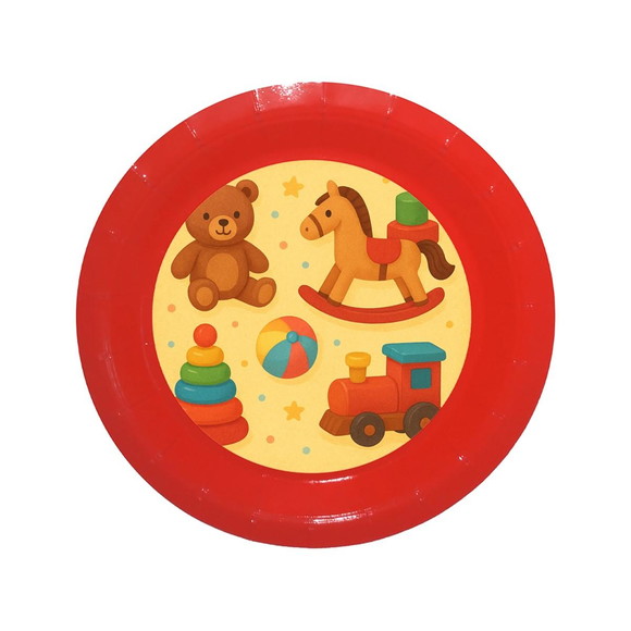 Prato de Papel Personalizado Brinquedos Clássicos - Imagem 5