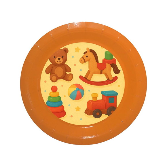 Prato de Papel Personalizado Brinquedos Clássicos - Imagem 2
