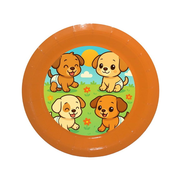 Prato de Papel Personalizado Cachorrinhos Baby - Imagem 2