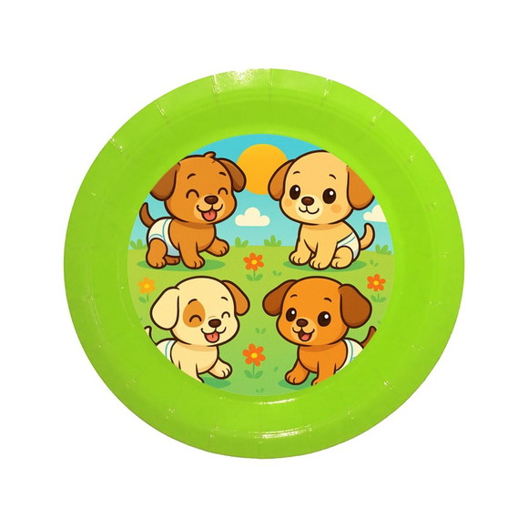 Prato de Papel Personalizado Cachorrinhos Baby - Imagem 3