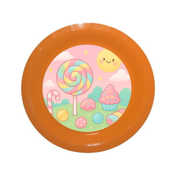 Prato de Papel Personalizado Candy Color - Imagem 2