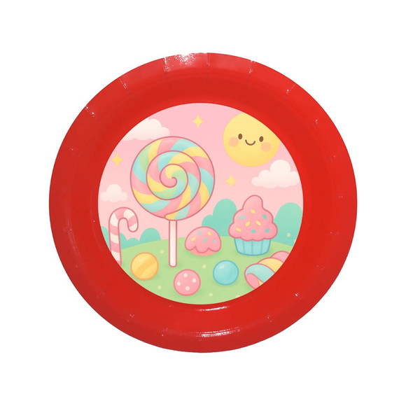 Prato de Papel Personalizado Candy Color - Imagem 5