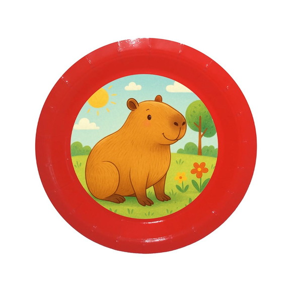 Prato de Papel Personalizado Capivara - Imagem 5