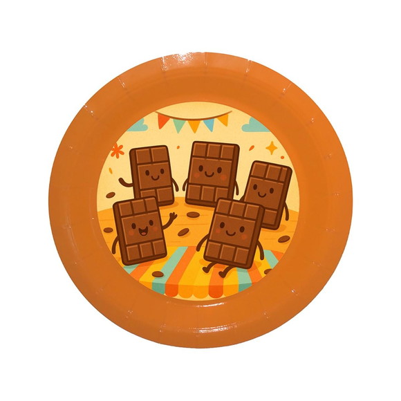 Prato de Papel Personalizado Chocolates - Imagem 2