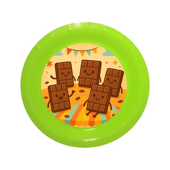 Prato de Papel Personalizado Chocolates - Imagem 3