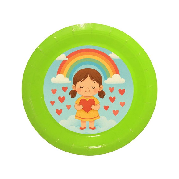 Prato de Papel Personalizado Chuva de Amor - Imagem 3