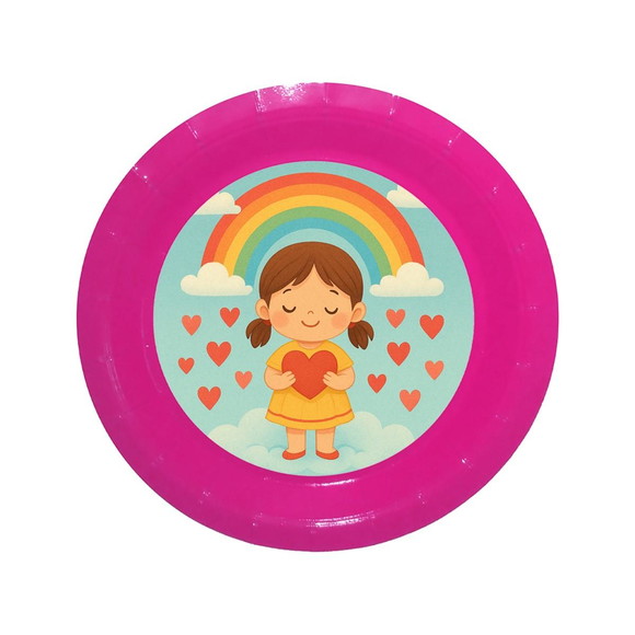 Prato de Papel Personalizado Chuva de Amor - Imagem 4
