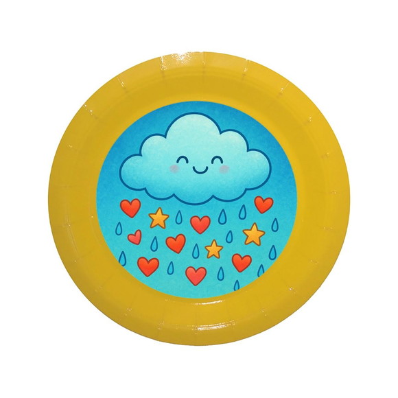 Prato de Papel Personalizado Chuva de Bênçãos