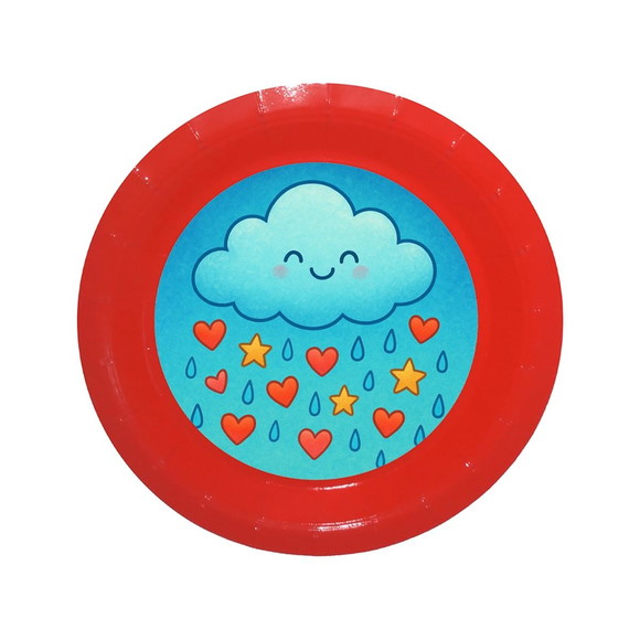 Prato de Papel Personalizado Chuva de Bênçãos - Imagem 5