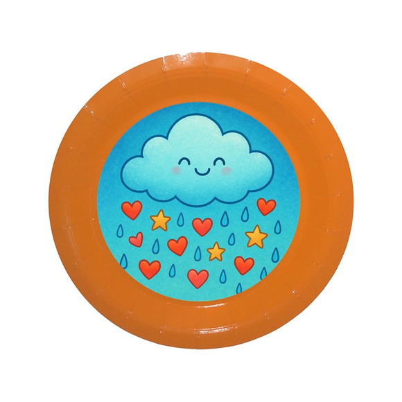 Prato de Papel Personalizado Chuva de Bênçãos - Imagem 2