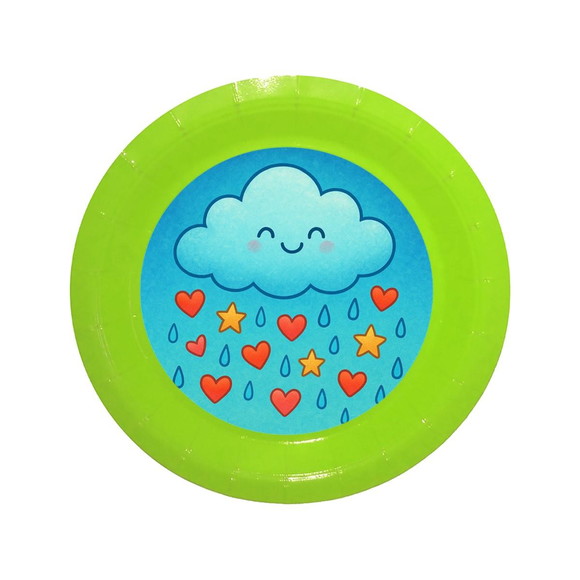 Prato de Papel Personalizado Chuva de Bênçãos - Imagem 3