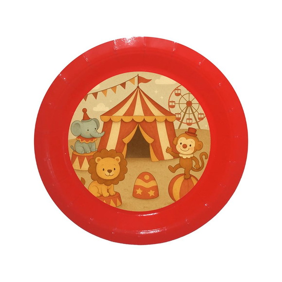 Prato de Papel Personalizado Circo Vintage - Imagem 5