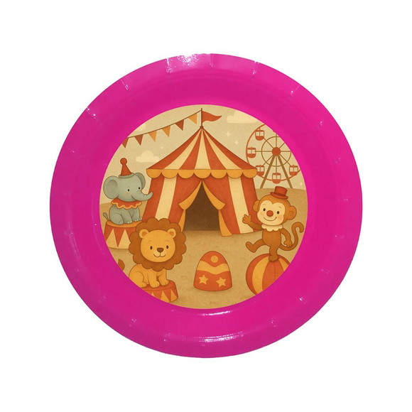 Prato de Papel Personalizado Circo Vintage - Imagem 4