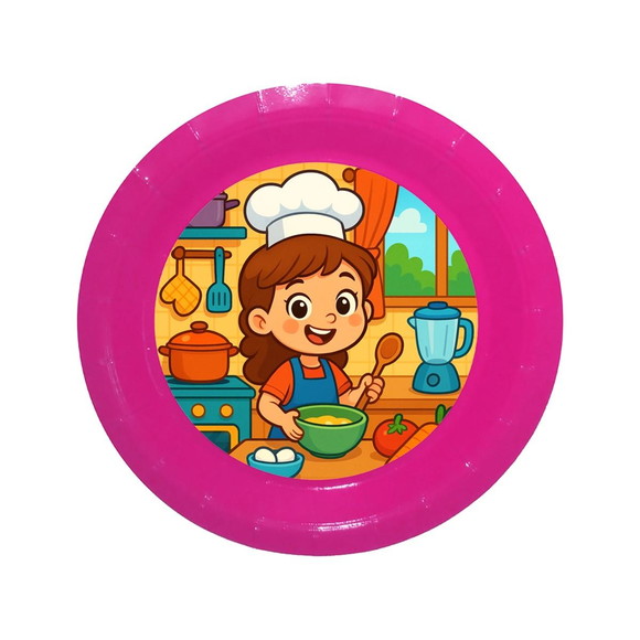 Prato de Papel Personalizado Cozinha Kids - Imagem 4