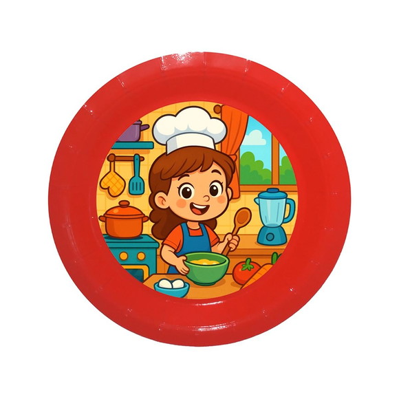 Prato de Papel Personalizado Cozinha Kids - Imagem 5