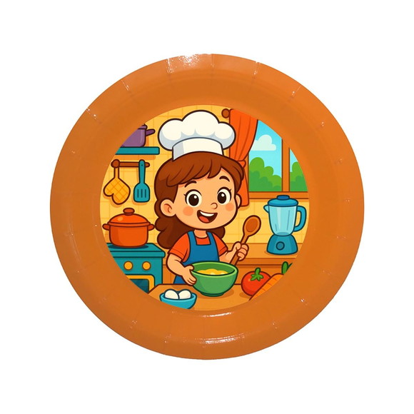 Prato de Papel Personalizado Cozinha Kids - Imagem 2