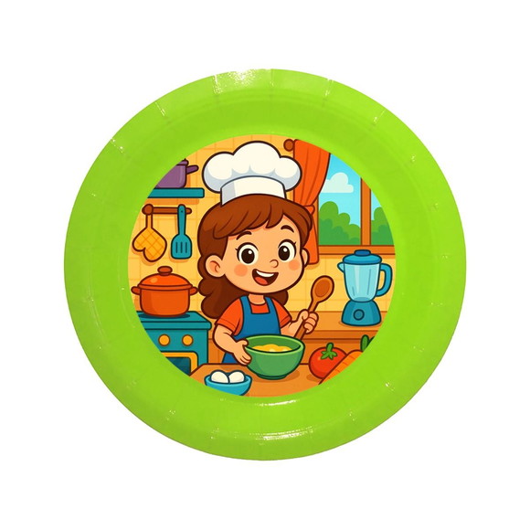 Prato de Papel Personalizado Cozinha Kids - Imagem 3