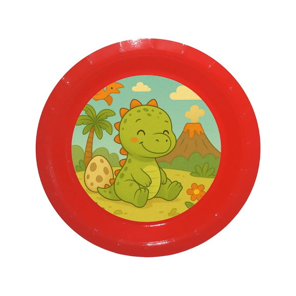 Prato de Papel Personalizado Dinossauro Baby - Imagem 5