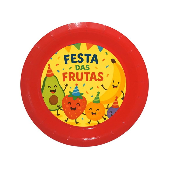 Prato de Papel Personalizado Festa das Frutas - Imagem 5
