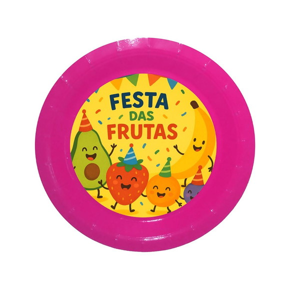 Prato de Papel Personalizado Festa das Frutas - Imagem 4