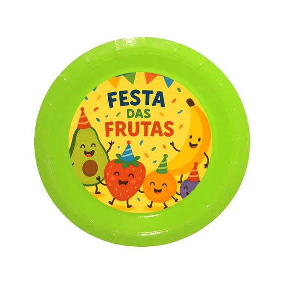 Prato de Papel Personalizado Festa das Frutas - Imagem 3