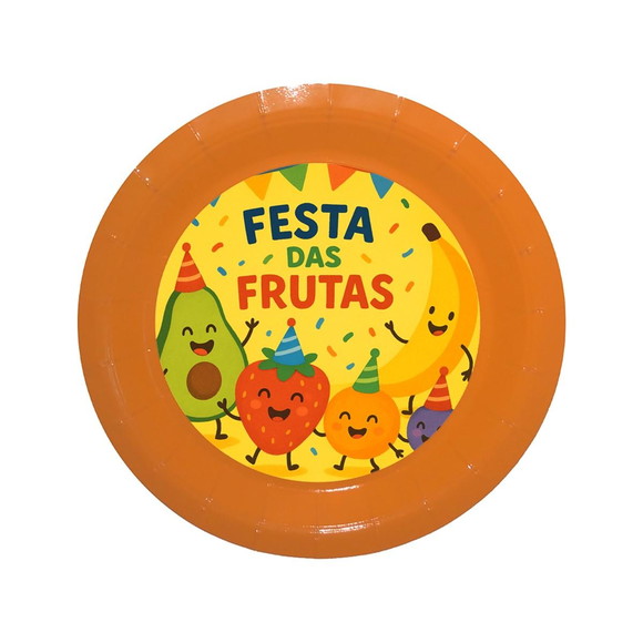 Prato de Papel Personalizado Festa das Frutas - Imagem 2