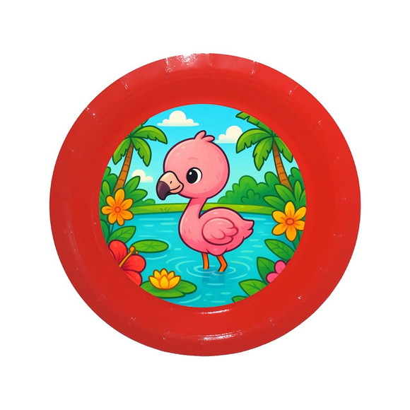 Prato de Papel Personalizado Flamingo Baby - Imagem 5