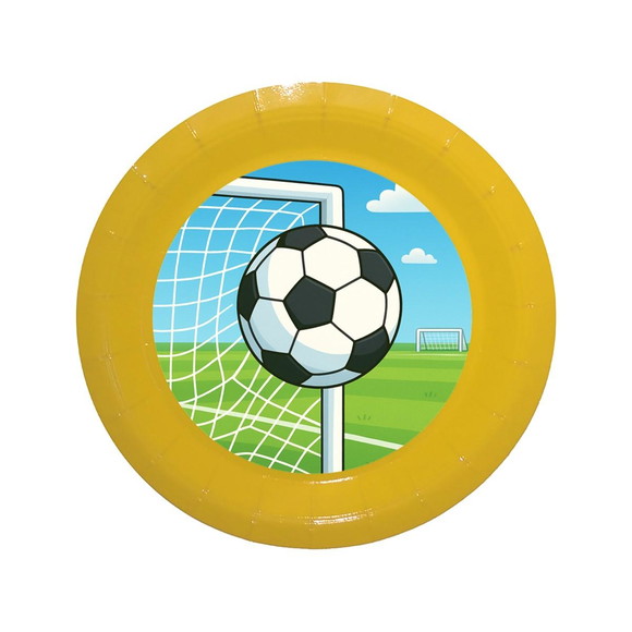 Prato de Papel Personalizado Futebol
