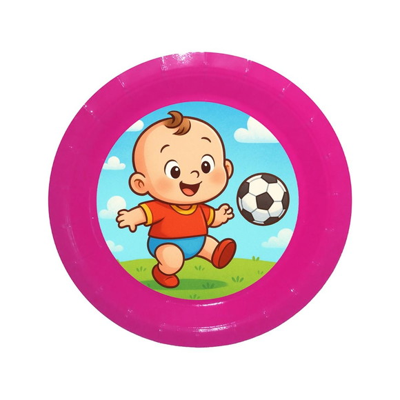 Prato de Papel Personalizado Futebol Baby - Imagem 4