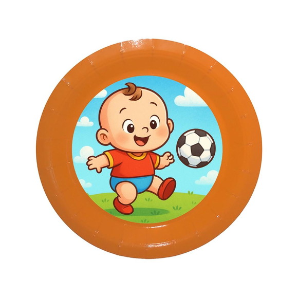 Prato de Papel Personalizado Futebol Baby - Imagem 2
