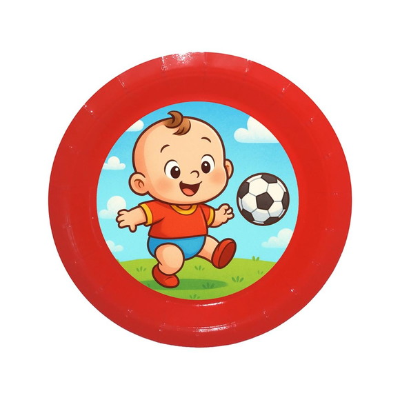 Prato de Papel Personalizado Futebol Baby - Imagem 5