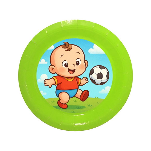 Prato de Papel Personalizado Futebol Baby - Imagem 3
