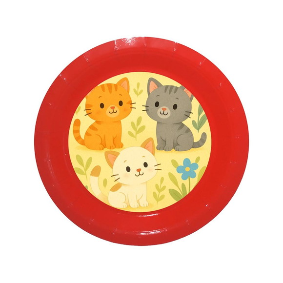 Prato de Papel Personalizado Gatinhos - Imagem 5
