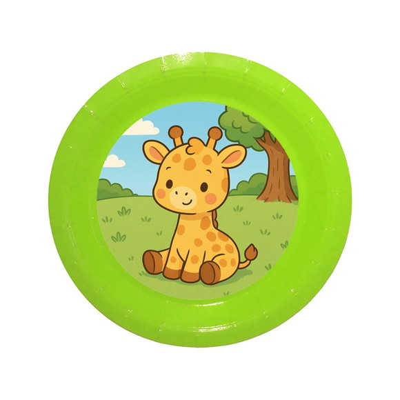 Prato de Papel Personalizado Girafinha Baby - Imagem 3